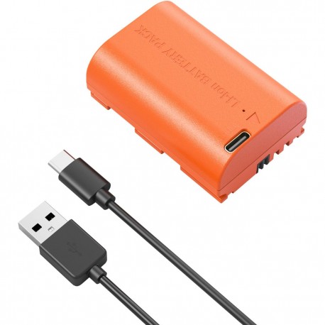 SmallRig batterie rechargeable USB-C LP-E6NH pour appareil photo (orange) - 4968