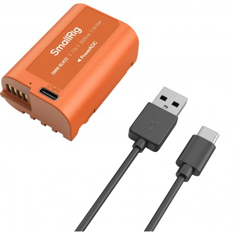 SmallRig batterie rechargeable USB-C DMW-BLK22 (orange) - 4979