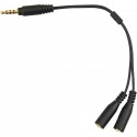 JJC Audio-Adapter 3,5 mm für Kopfhörer und Mikrofon