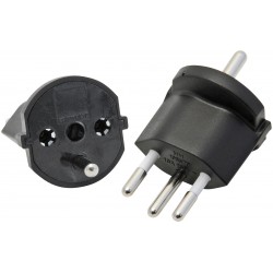 Adapter 220v EU-Stecker an Swiss CH 3-poliger irreversibler Stecker